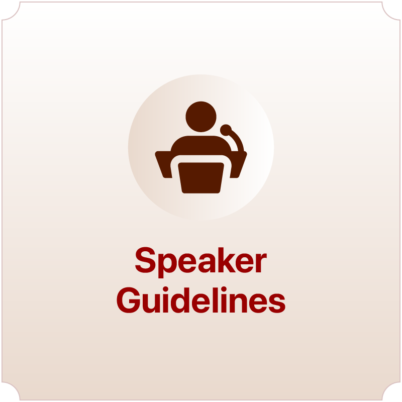 Speaker Guidelines